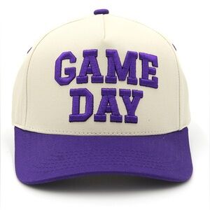 GAME DAY Purple and Cream Cap